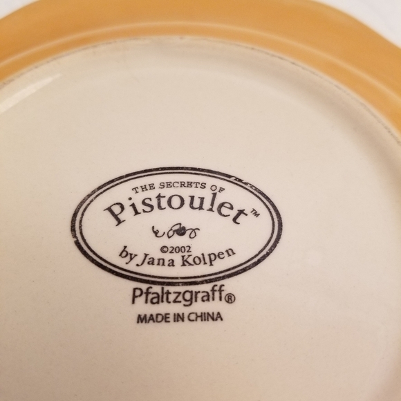 Pfaltzgraff The Secrets Of Pistoulet Jana Kolpen Salad Plate Green Center 2002 - Picture 2 of 3